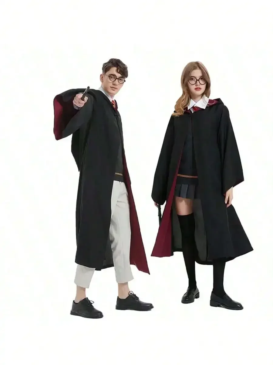 

Wizard Robe Costume, Halloween Magician Gown Outfit, Graduation Photo Attire; University Style Student Uniform