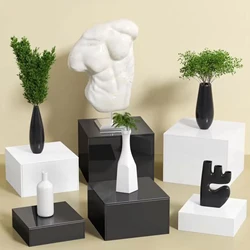 6 Pieces Acrylic Cube Display Box Risers Table Stand for Table Nesting Risers for Food Jewelry Collectibles Cake Art Photography