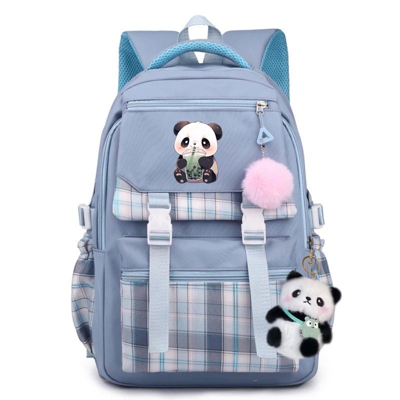 

Hot Big Panda Print Academy Style Kawaii Boys Girls Kids School Book Bags Women Bagpack Teenagers Canvas Laptop Travel Backpack