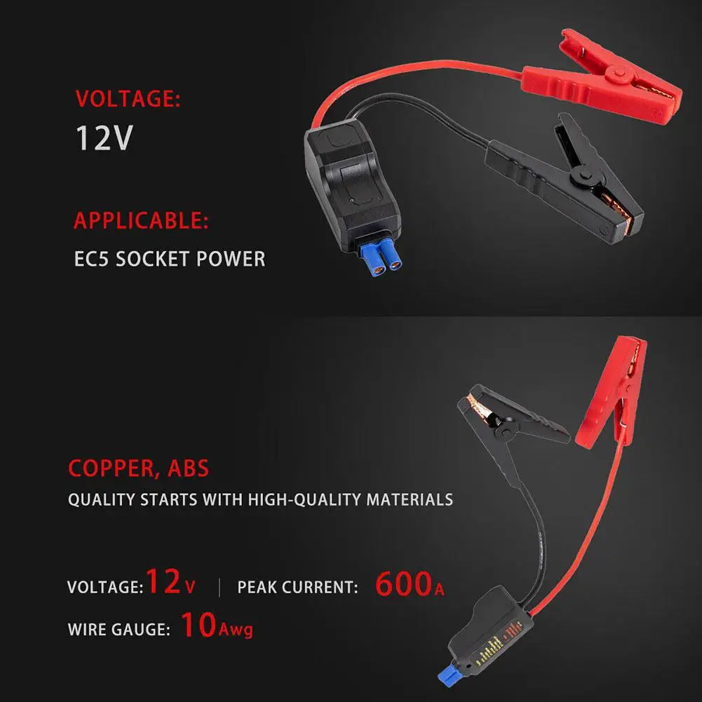 EC5 Stecker Stecker Notfall Batterie Jump Kabel Alligator Klemmen Clip Für Auto Lkw Starthilfe Krokodil Clip Auto Jumper I4J5 – Detail 6
