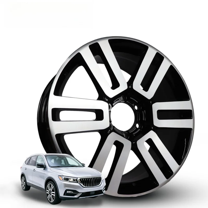 High Quality Black Shiny Silver Heavy-Duty Alloy Wheel Rims Universal Offroad Pickup Full Size SUV Modification Accessories
