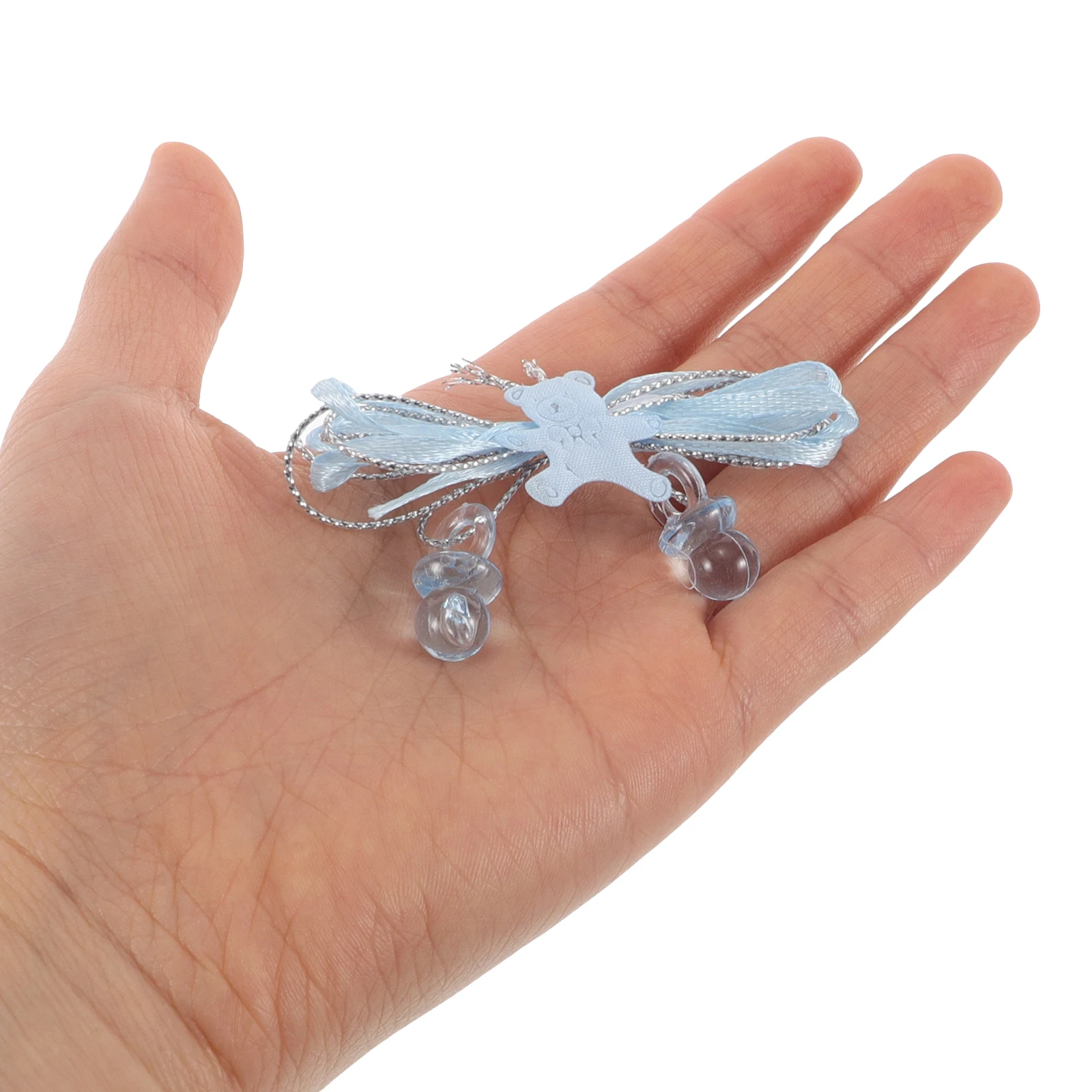 

Twist Tie Diy Party Decoration Bows Shower Ribbon Gender Reveal Birthday Craft Ribbons Bear Bows For Party Blue