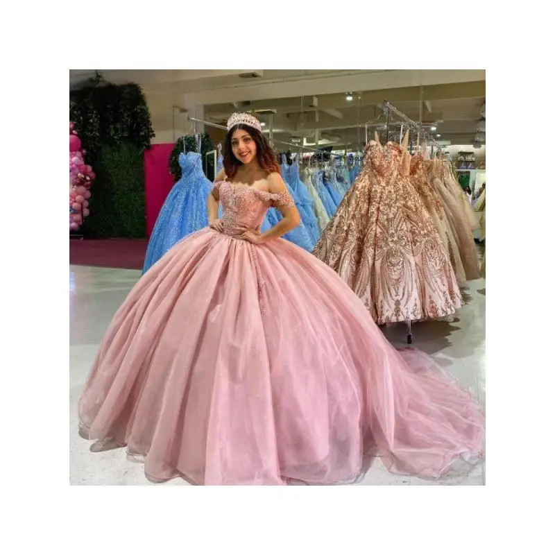 Pink One Shoulder Adult Gift Heavy Industry Sequin Princess Dress Fluffy Gauze Colorful Gauze Starry Sky Dress Tail Customized
