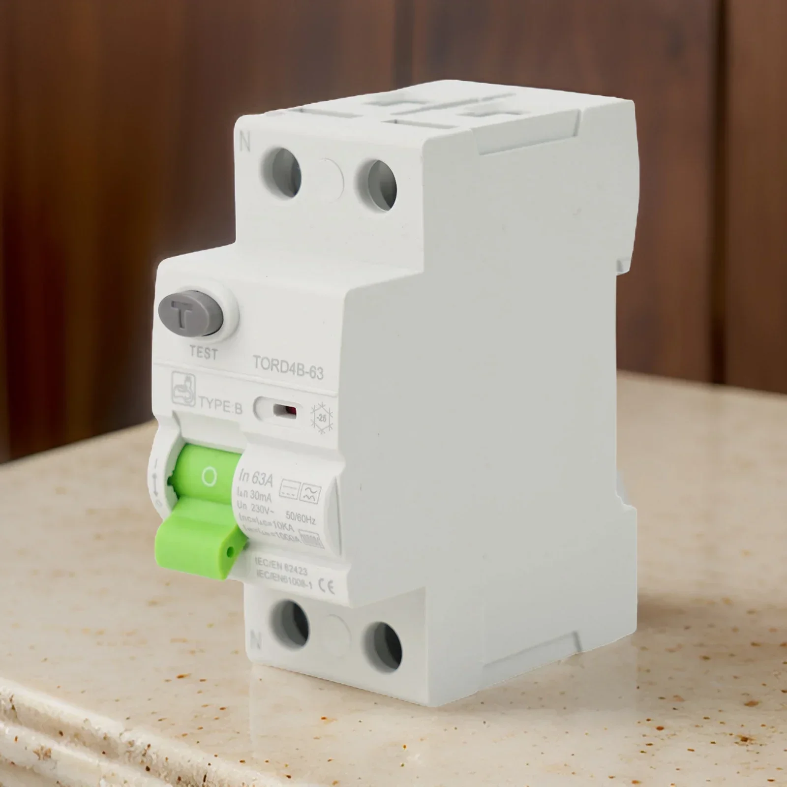 

Type B 2P 63A 30mA RCD Circuit Breaker with 6KA Breaking Capacity for Electrical Ground Fault and EV Charger Safety