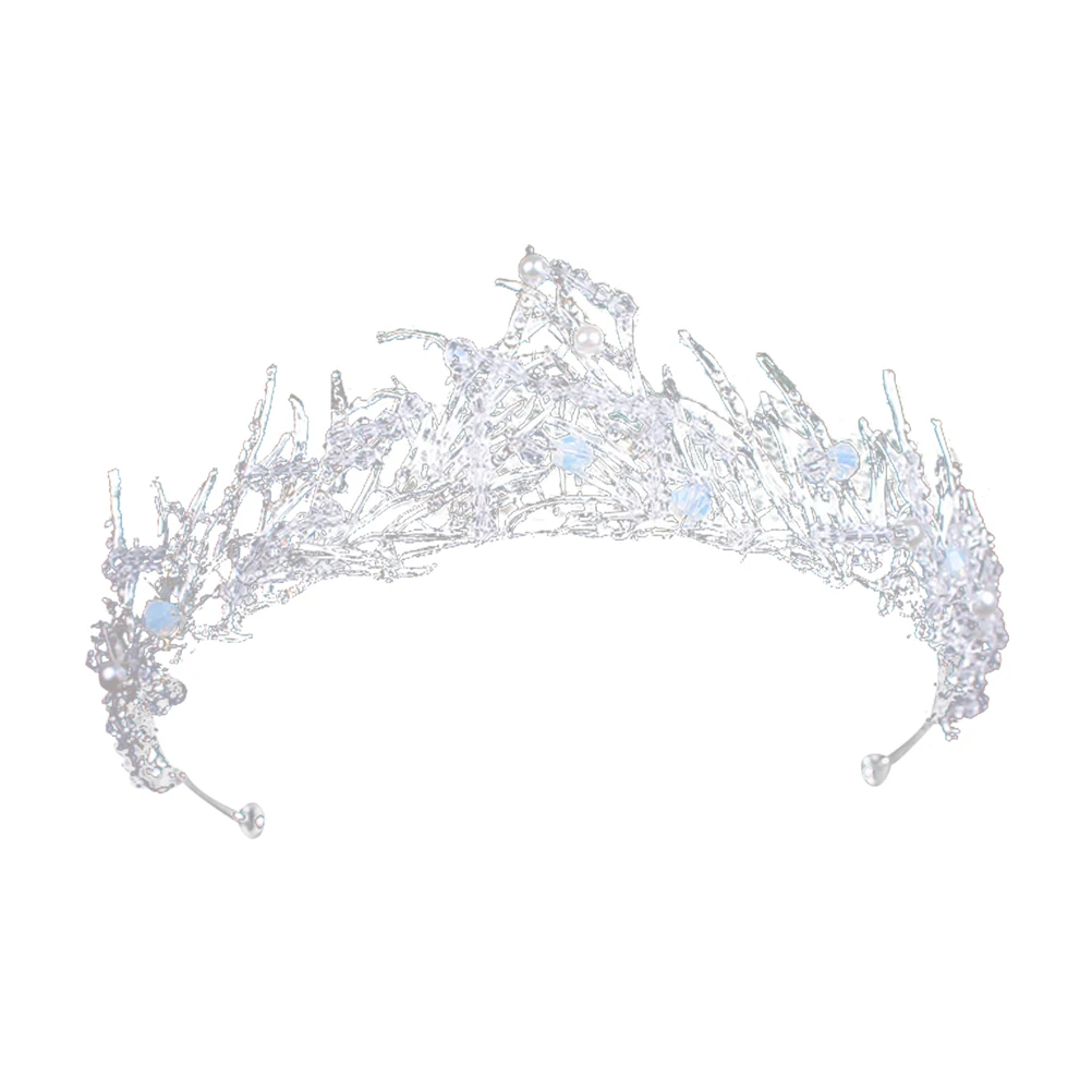 

Baroque Crown Hair Accessories Bridal Tiara Wedding Fairy Crystal Design Lightweight Women Bride Engagement Parties Hairstyling