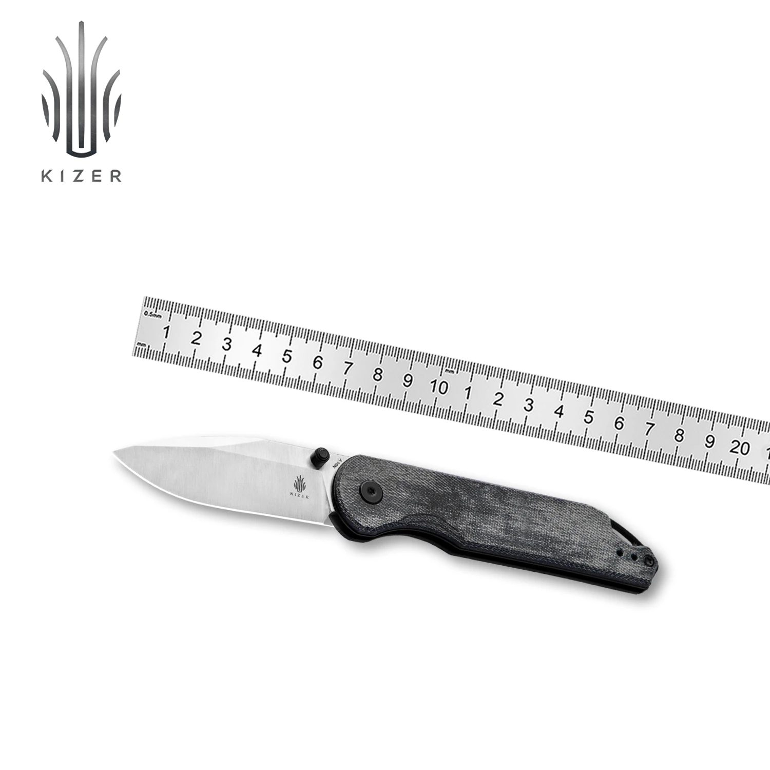 Kizer EDC Pocket Knife Assassin V3549A2 NitroV Blade With Micarta Handle Survival Outdoor Camping Tactical Knife