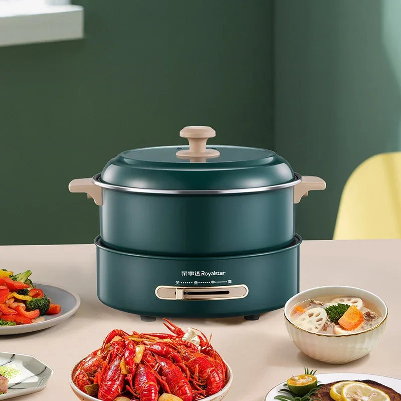 220V Electric Hot Pot with Large Capacity, Separable and Multi-functional for Home Cooking