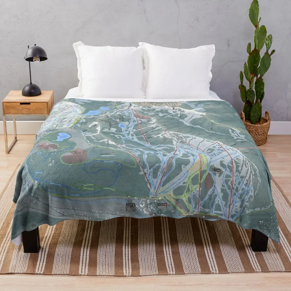 

Solitude Resort Trail Map Throw Blanket Cozy Warm Blanket for Bed Room Decor