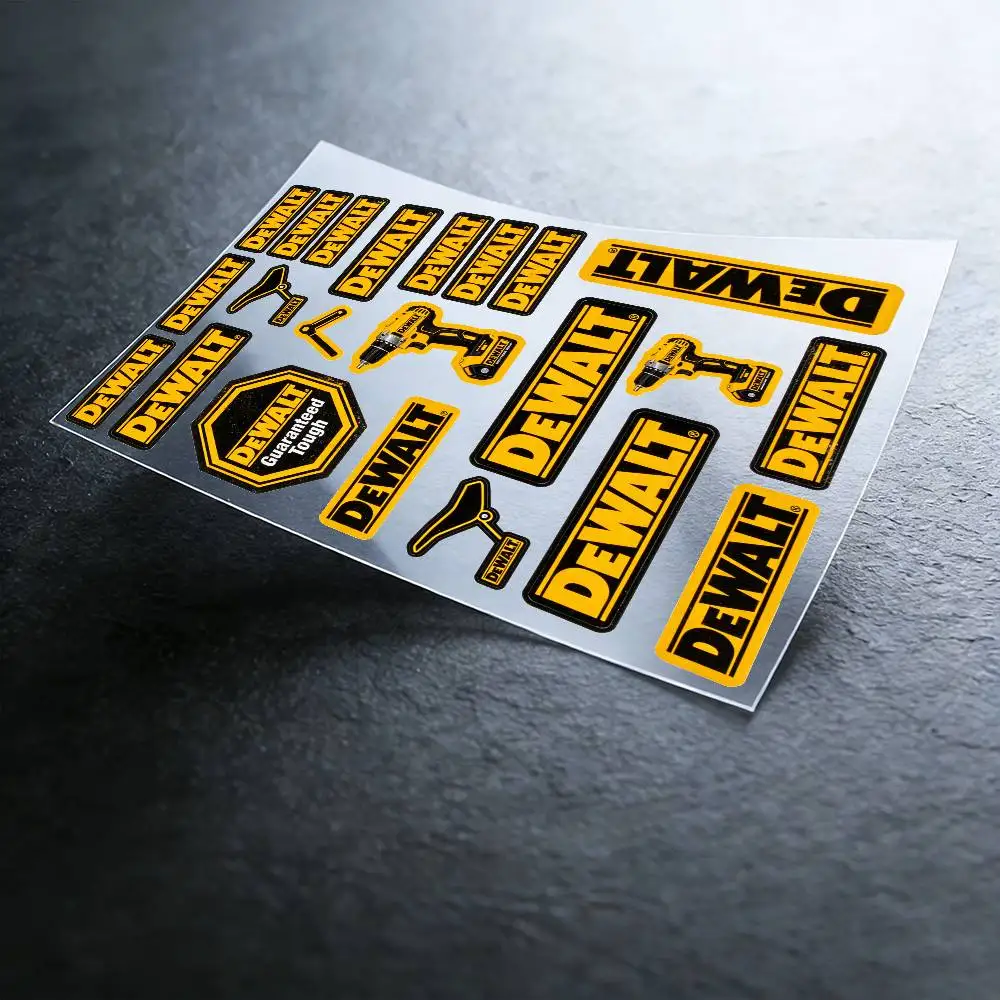For Dewalt Reflective Motorcycle Stickers, 3M Safety Warning At Night In The Dark Scooter Helmets