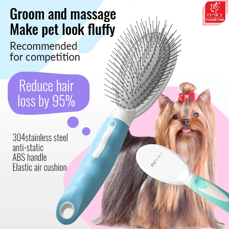 Fenice professional pet grooming comb long-haired cat and dog comb Shih Tzu Yorkshire terrier dog trimming fluffy needle comb