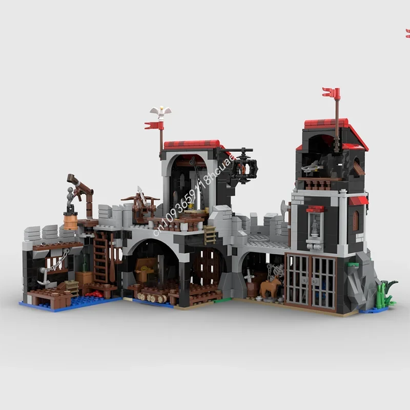 1018 pz MOC Castello Wolfstone Wolfpacked Modello Building Blocks Costruzione Assemblare Idea FAI DA TE Regalo Di Natale Per Bambini Giocattoli Di Compleanno