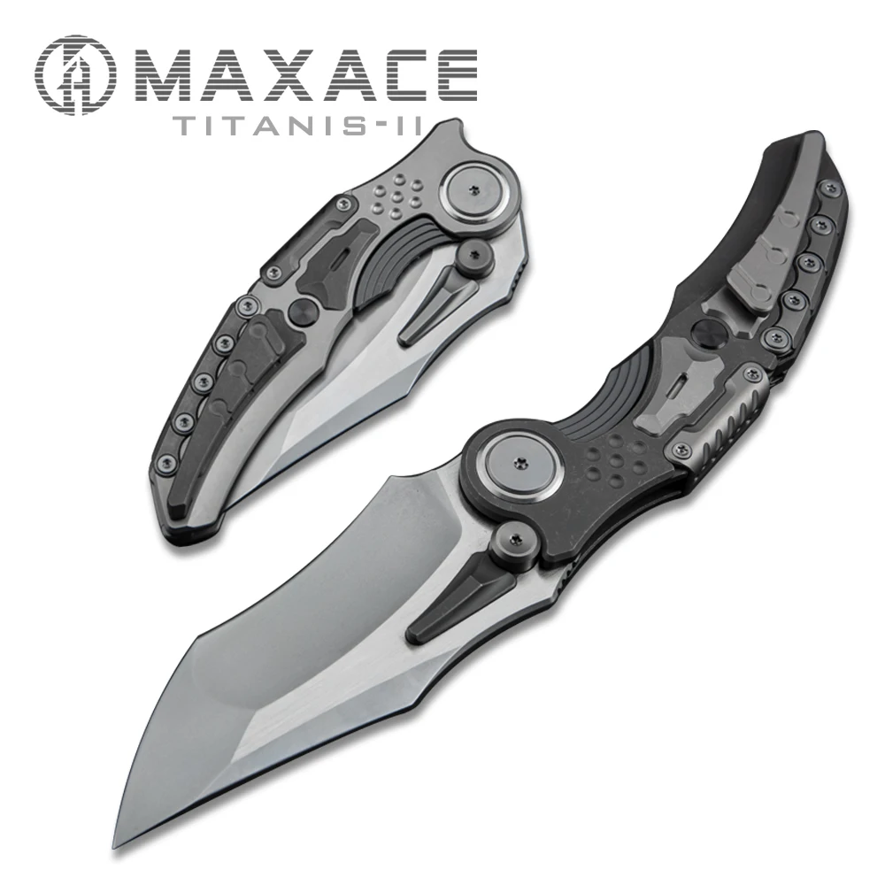 Maxace Titanis-II Folding knife camping portable outdoor fruit knife  Survival Self-defense Collection And Gift pocket knife