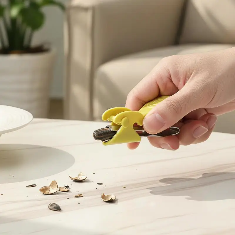 Sunflower Seed Sheller With Stainless Steel Blade Protects Teeth Easy Shelling For Snack And Movie Time