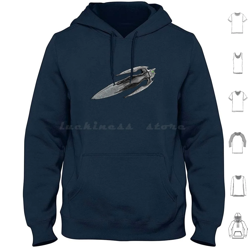 Blake'S 7 : The Liberator Tv Reboot Design-Colour Hoodies Long Sleeve Liberator Spaceship Starship Blakes 7 Science