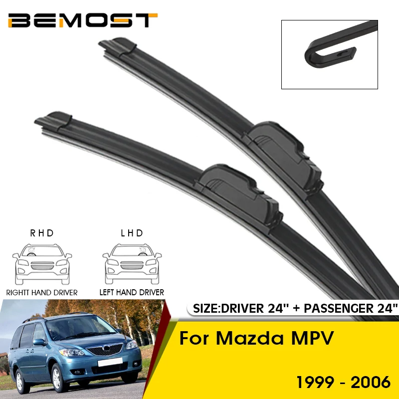 Car Wiper Blades For Mazda MPV 1999-2006 Windshield Windscreen Front Window Blades 24