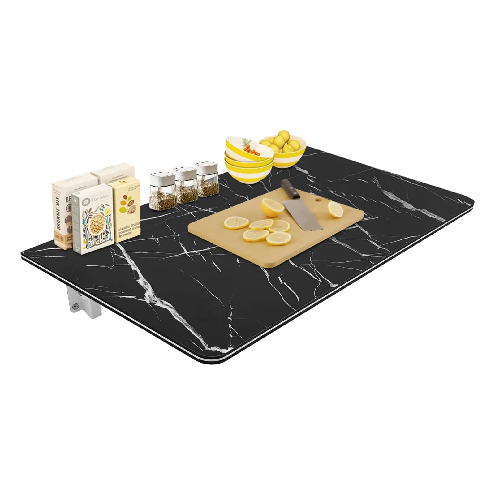 

Folding Wall Mount Desk, Floating Computer Desk Fold Down Table for Laundry Room Home Office Workstation, Study Work Bench, Kitc