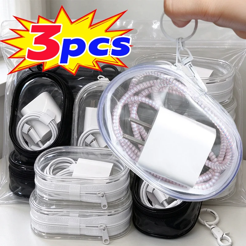 Clear PVC Box Organizer Portable Jewelry Storage Case Dustproof Protector for Key Bracelets Doll Figure Collectible Display Bag
