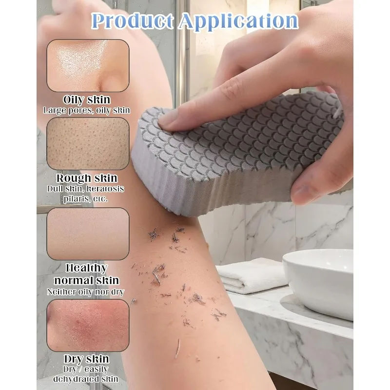 Exfoliating Bath Sponges & Bath Sponge, Skin Scrubber Body Washcloth Relax Skincare Shower Scrubbing Tool
