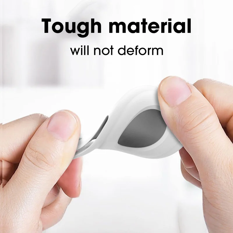 Anti-Lost Keychain Silicone Case for Apple Airtag Dog Tracking Locator Device Portable Protective Cover with Key Buckle