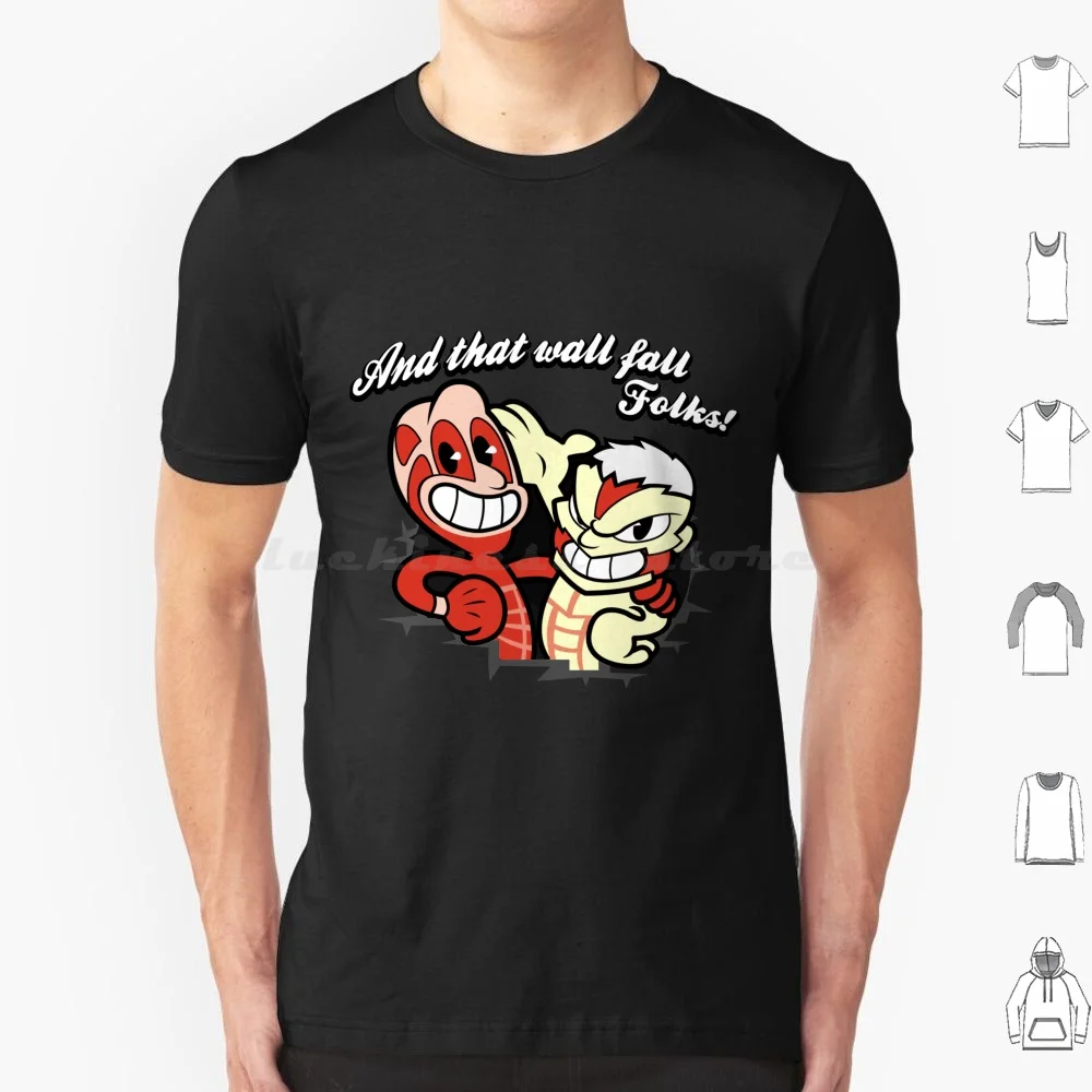 Camiseta de Algodón Inspirada en los Años 30, para Hombre y Mujer, con Estampado DIY, Diseño de Shingeki No Kyojin, Ataque a los Titanes, Dibujos Animados de los Años 20