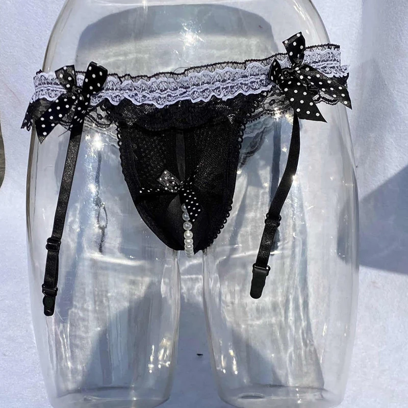 Pearl Sling Massage Underwears Tucking Gaff Crossdressing Panties Transgender Shemale Camel Toe Panty Garter Suspenders Thong
