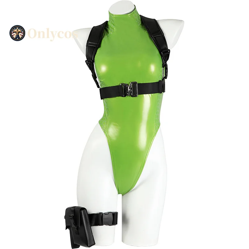 كامي وايت S تأثيري ستريت فايتر 5 زي جلدية اللاتكس بذلة تريت فايتر 5 كوس لعبة أنيمي هالوين لعب دور الملابس