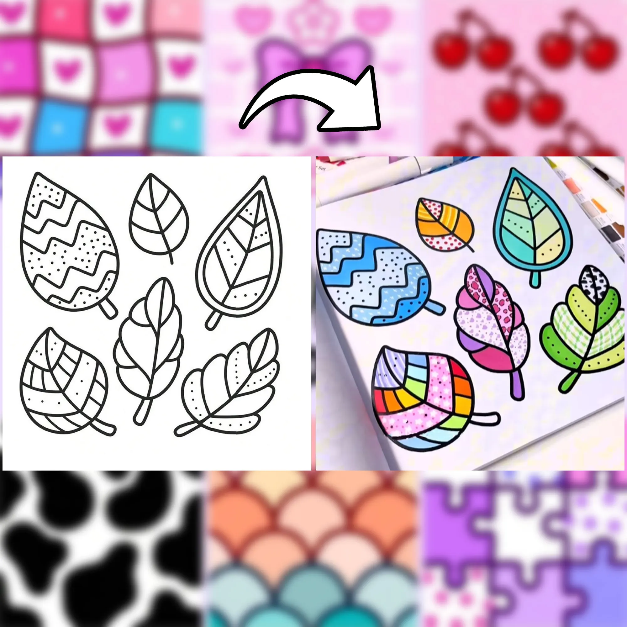 A home corner coloring book, suitable for adults and teenagers to relax, with doodles of moments like girls playing with friends