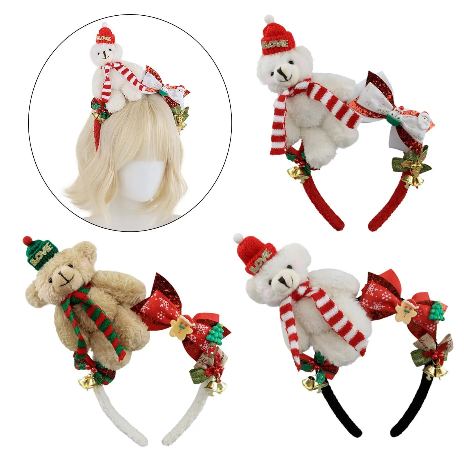 

Christmas Headband Xmas Hairband for Girls Boys Women Men Party Favors Festival