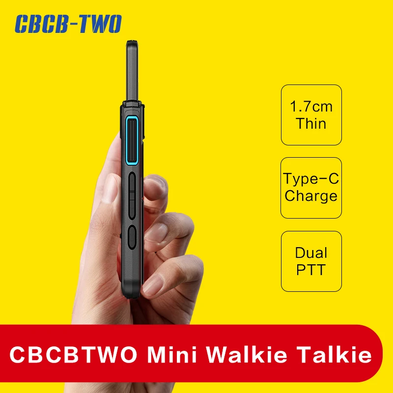 CBCBTWO GT-911 1 stks Mini Walkie Talkie Dual PTT PMR446 Profesional Walkie Talkies Draagbare Twee Manier Radio Voor Hotel Restaurant