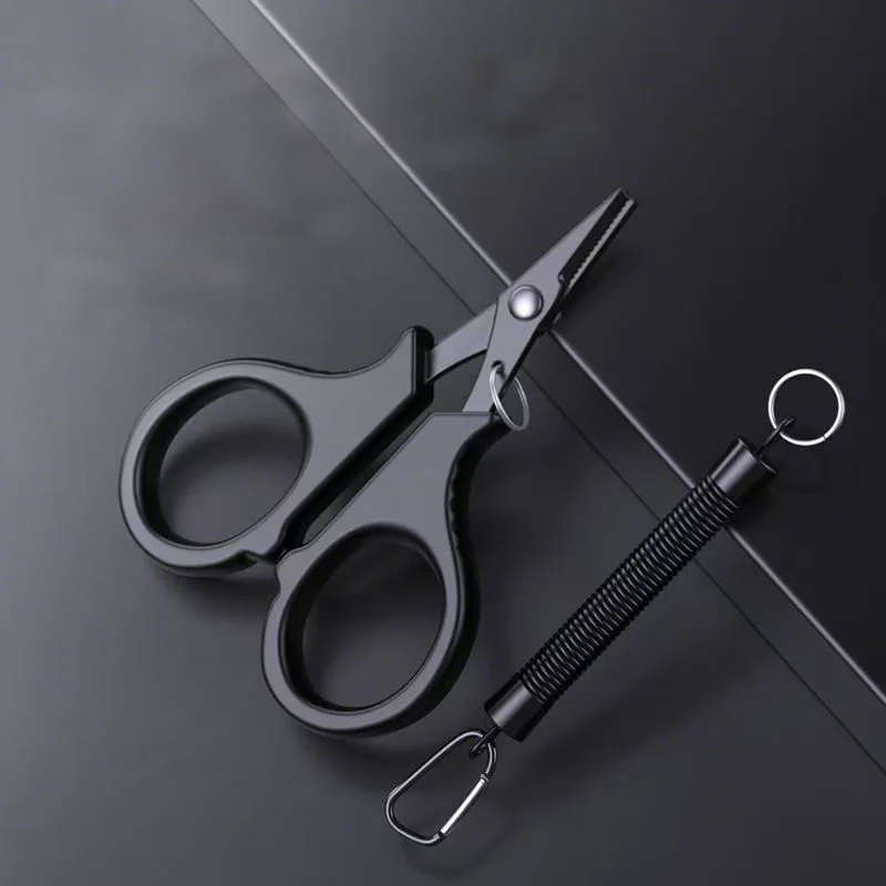 Professional Fishing Scissors Titanium Coated Ultra Sharp Stainless Steel for PE Line Braided Line Lead Wire Compact & Lightweig