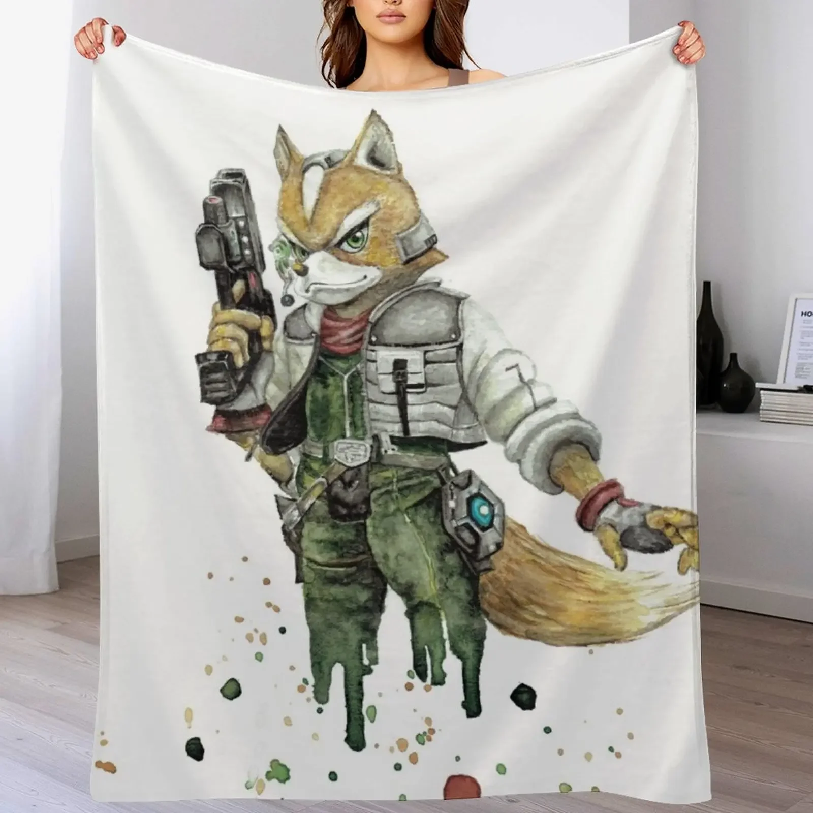 

Fox McCloud Throw Blanket for sofa Hairy Large Summer Blankets