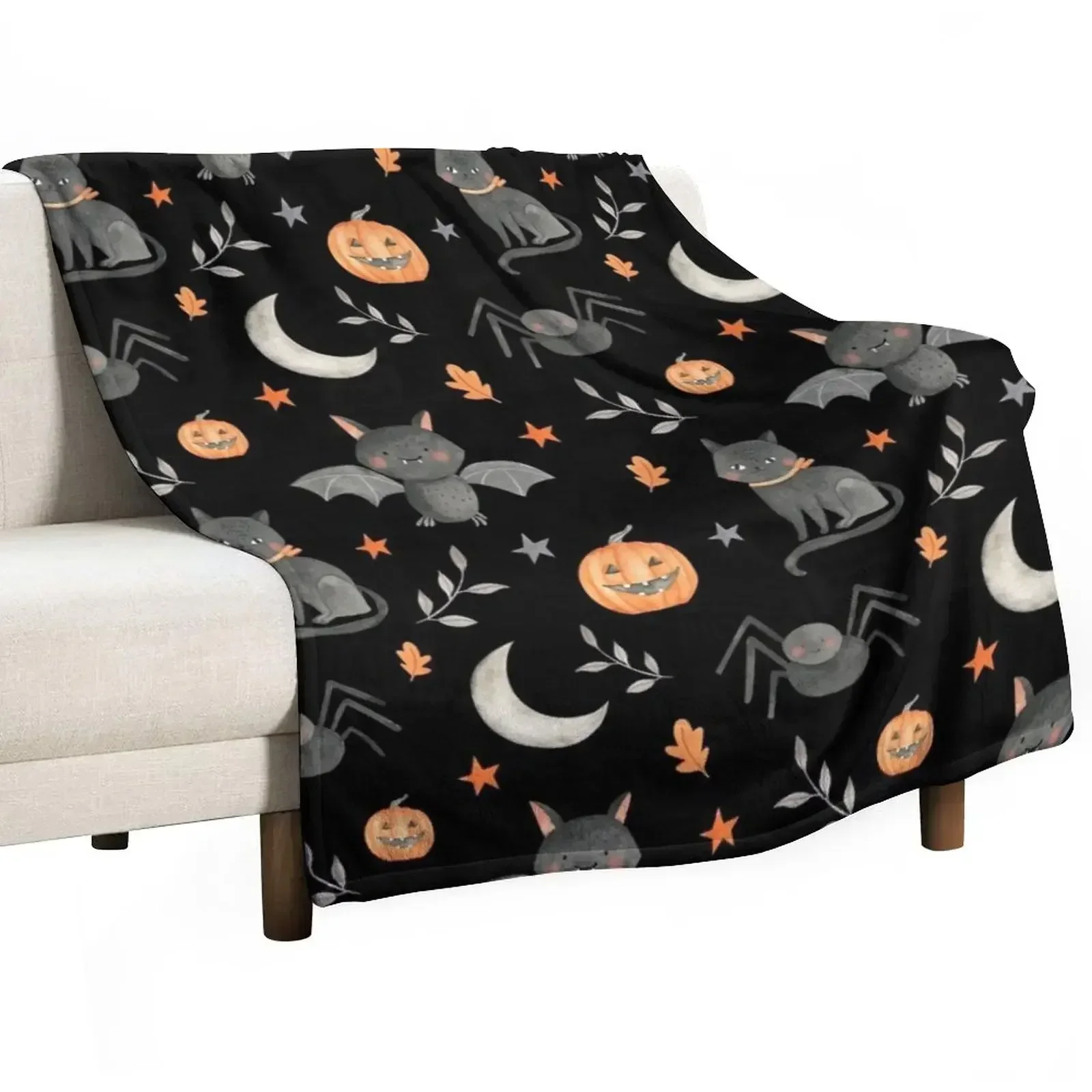 

HALLOWEEN PARTY Throw Blanket Single Moving Comforter Plaid on the sofa Blankets