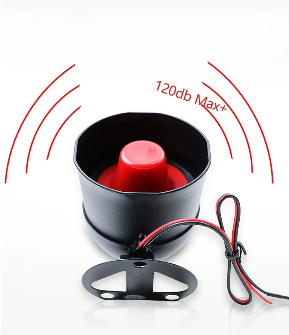 

Car Alarm Horn Siren 12V 15W/20W Voice Speaker Single/Triple Tone High-Pitched Security Warning Horn Security Protection