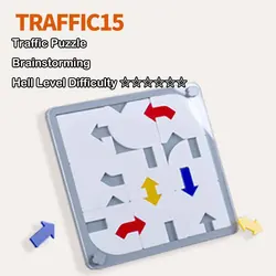 Traffic 15 Traffic Puzzle Creative Fun Hell Level Difficulty Puzzle Brainstorming Sliding Puzzle Toys Birthday Gifts For Friends