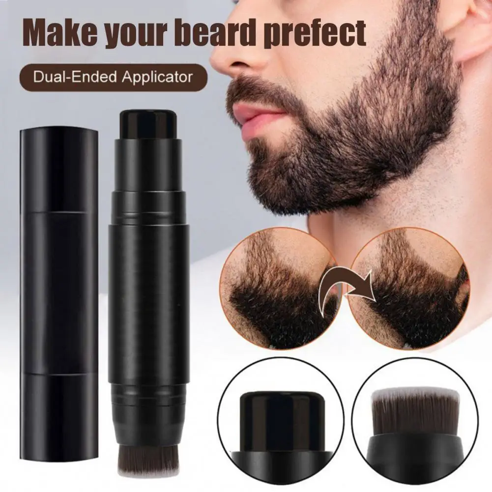 Men Beard FILLER Pencil ปากกาเครายาวนานพร้อมแปรง Double-end สําหรับแปรงครีมบรรจุคิ้วหนวดที่ดูเป็นธรรมชาติ