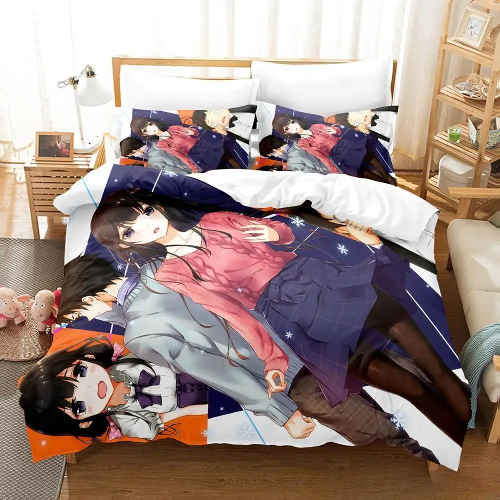 

3D Print Anime Masamune-kun no Revenge Bedding Set Single Twin Full Queen King Size Bed Set Adult Kid Bedroom Duvet cover Sets