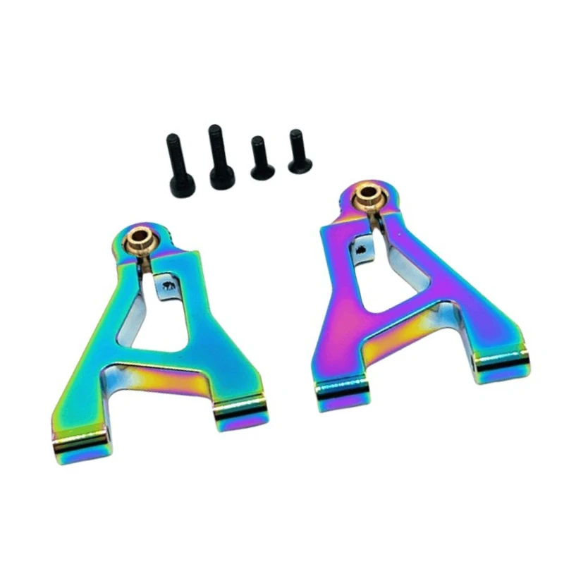 Brazo oscilante inferior delantero apto para MJX 1/14 14304 14303 14302 14301 piezas de mejora de coche de Control remoto chapado al vacío multicolor