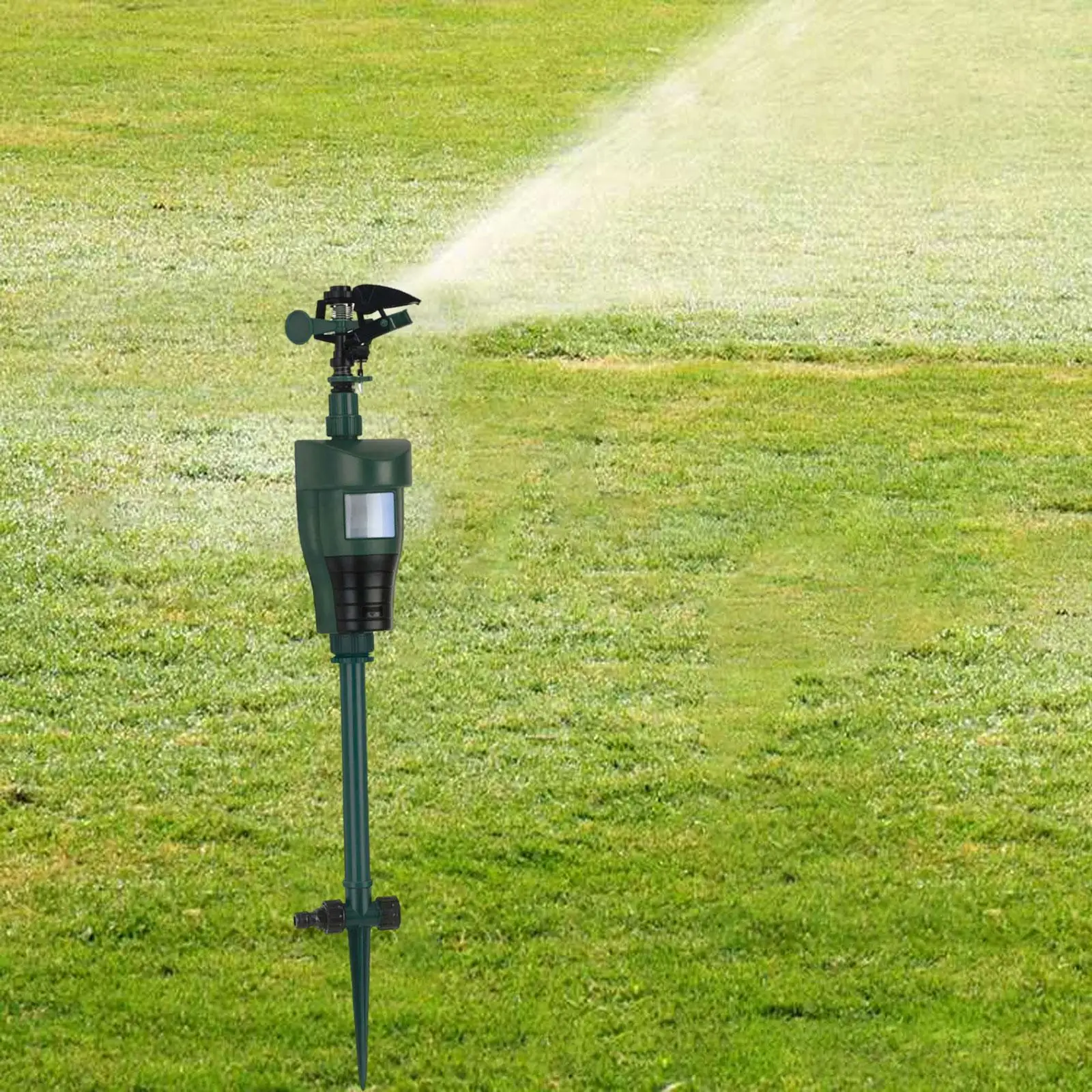 Automatic Garden Watering Jet Sprinkler Animal Deterrent 30 Ft Reach for Lawns Vegetable Patches