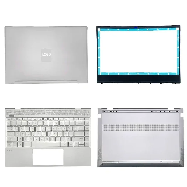 For HP ENVY X360 13-AH TPN-W136 Laptop LCD Back Cover Front Bezel Palmrest Keyboard Upper Top Lower Bottom Case Rubber L24145-01