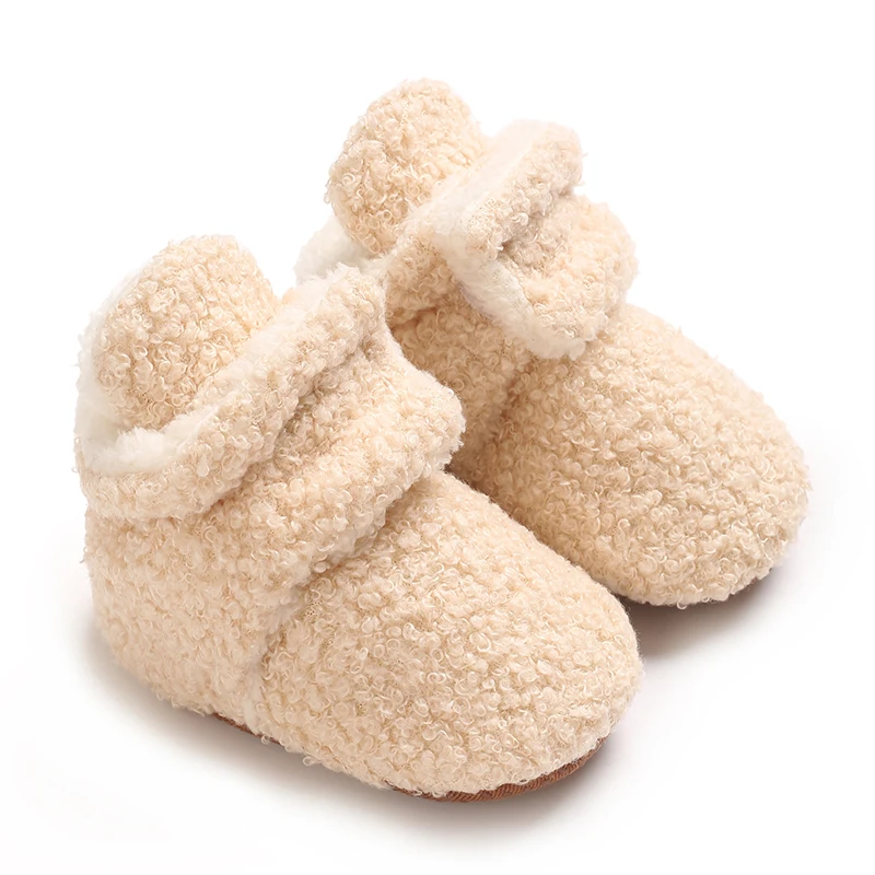 Calzini e scarpe da uomo d'avanguardia da 0-18 mesi Stivali da passeggio invernali per ragazzi e ragazze Stivali da bambino caldi morbidi e antiscivolo in cotone