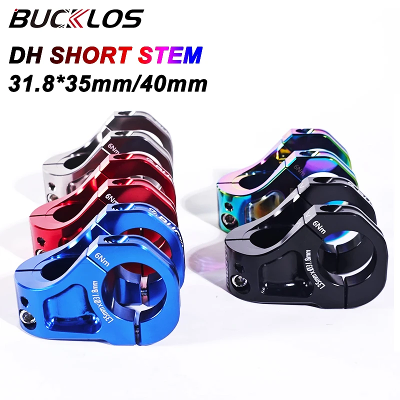 BUCKLOS Bike Short Stem 35mm 40mm MTB Bicycle Handlebar Table CNC Aluminum Alloy Mountain Folding DH Bike Handle Power Bike Stem