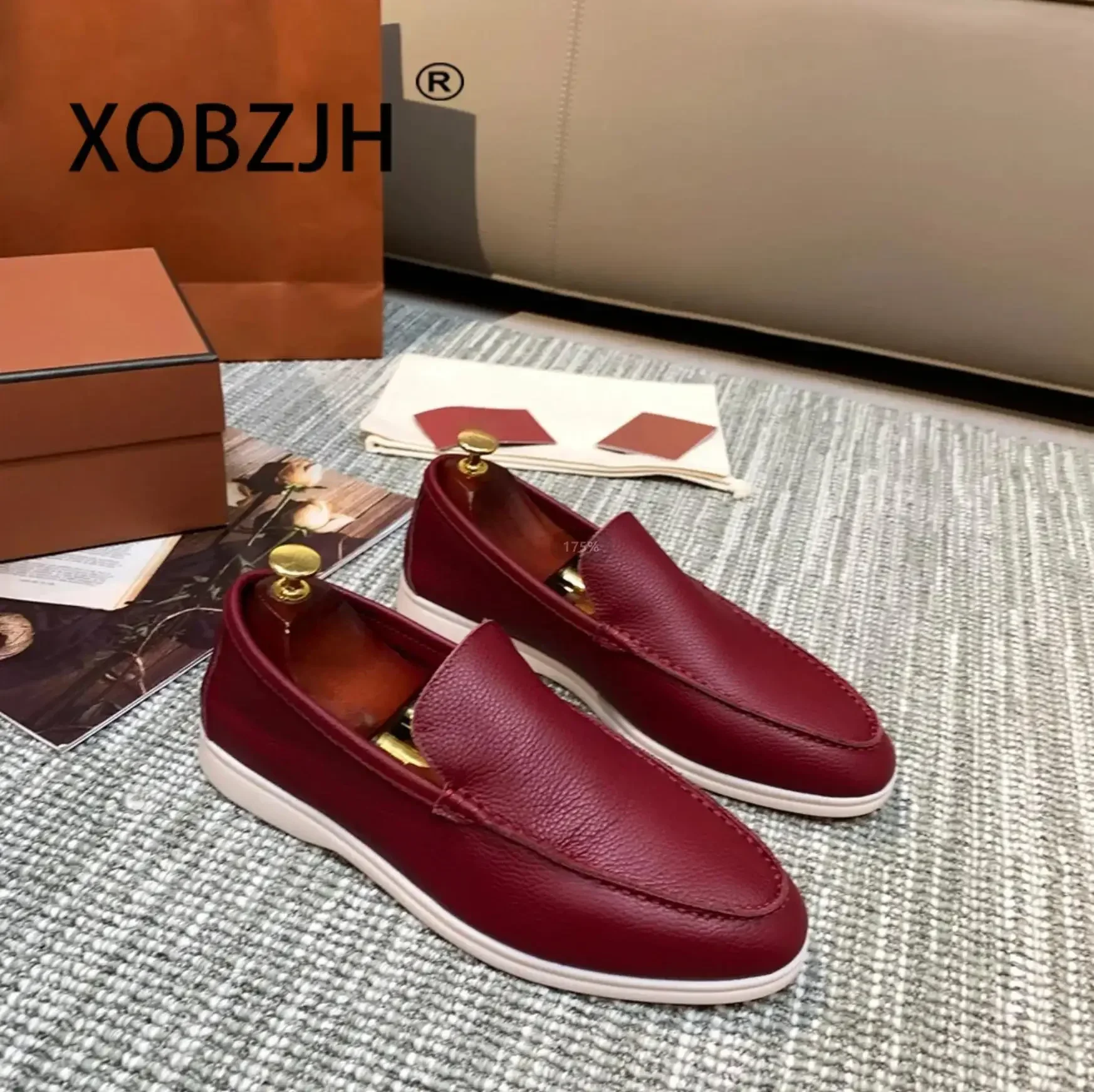 2024 Mocasines Loafers Driver Black Cow Leather Flats Fashion Shoes For Men 2023 Women High Quality Slip On Sneakers Shoes