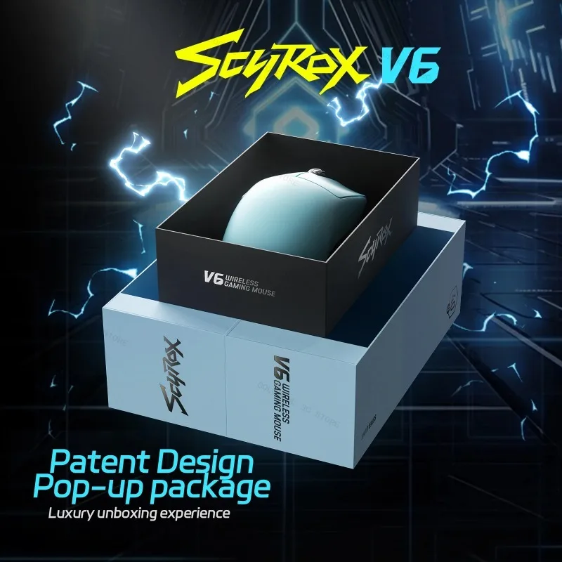 SCYROX V6 Gaming Mouse, Pixart 3950, Omoron Switches, Web Based Software, 8K Dongle Included Esports gaming mouse Gift