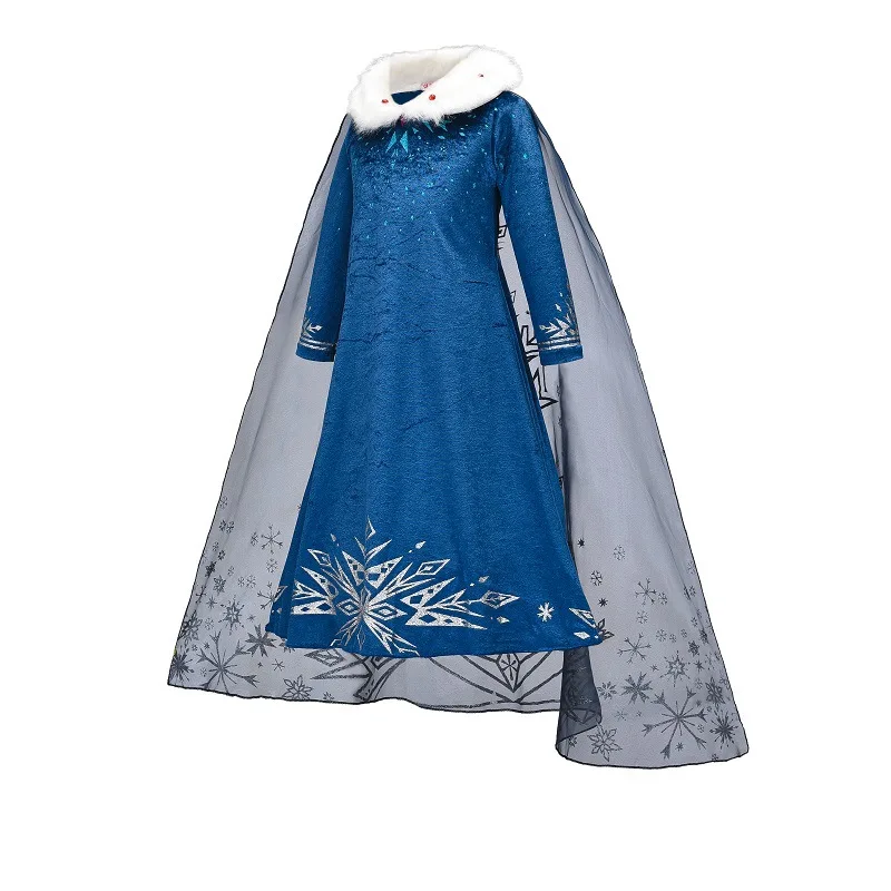 Mädchen Eis-Fantasie-Prinzessin Mesh-Ballkleid Kinder Cosplay-Kleid für Halloween, Karneval, Geburtstag, Themenparty, Rollenspiel – Detail 5