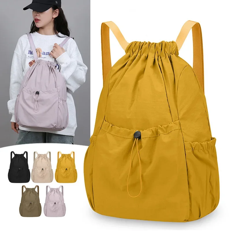 

Foldable Backpack for Men Women Large Capacity Lightweight Waterproof Drawstring Travel Sports Bag