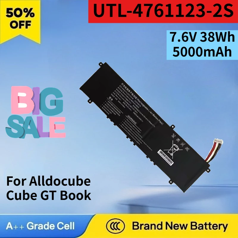Newest UTL-4761123-2S 7.6V 38Wh 5000mAh Li-ion Battery for Alldocube Cube GT Book I1405 2ICP5/61/23 High Quality Laptop Battery