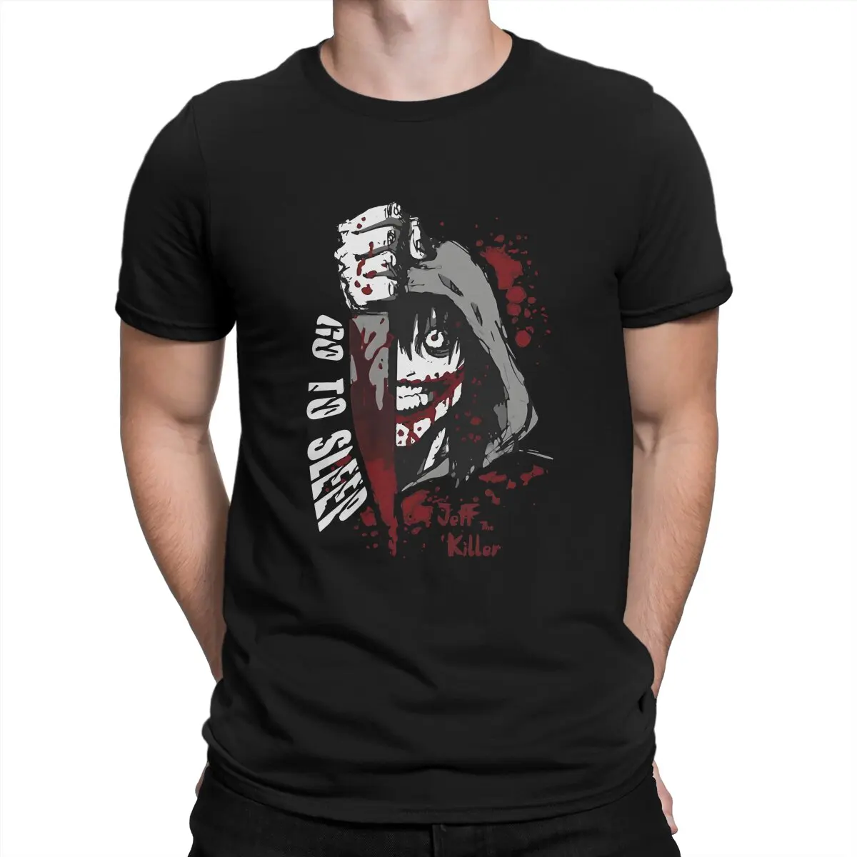 Unbelievable Men's T Shirts Jeff the killer Novelty Tee Shirt Short Sleeve Round Neck T-Shirt Cotton Summer Tops