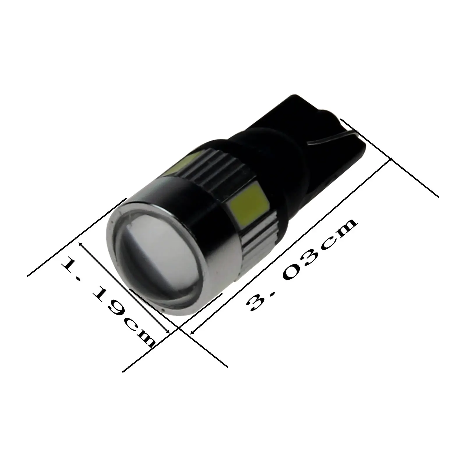 2x White Car T10 W5W Side Light Lamp Marker Lamp 5 Emitters 4x 5630 SMD + 1x CLED LED 657 1250 1251 Z20426