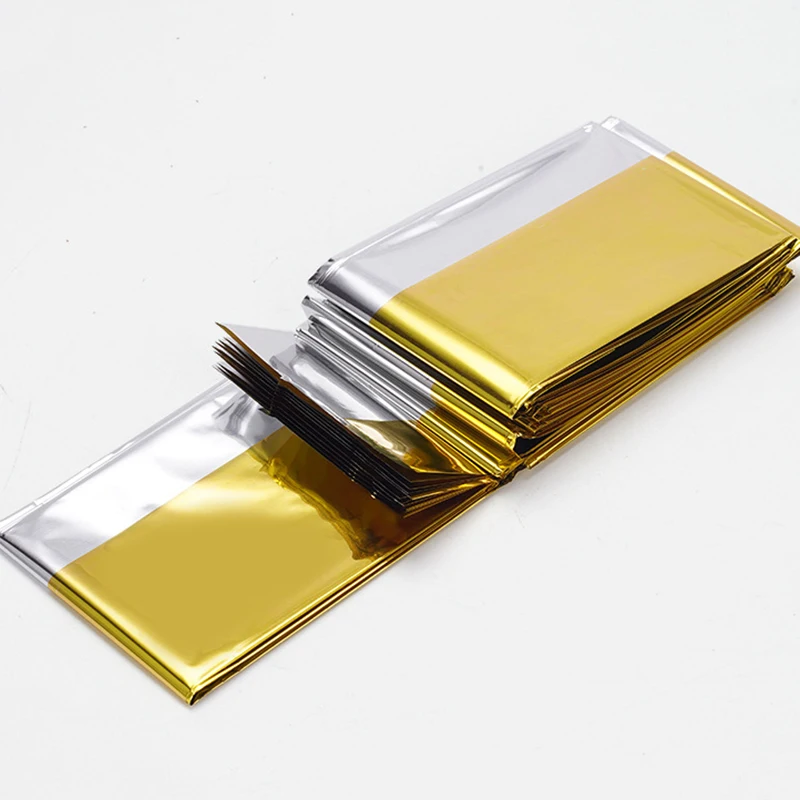 بطانية الإنقاذ في حالات الطوارئ الدفء بقاء بطانية مقاوم للماء بقاء بطانية في الهواء الطلق بطانية حرارية السفر التخييم التنزه #1