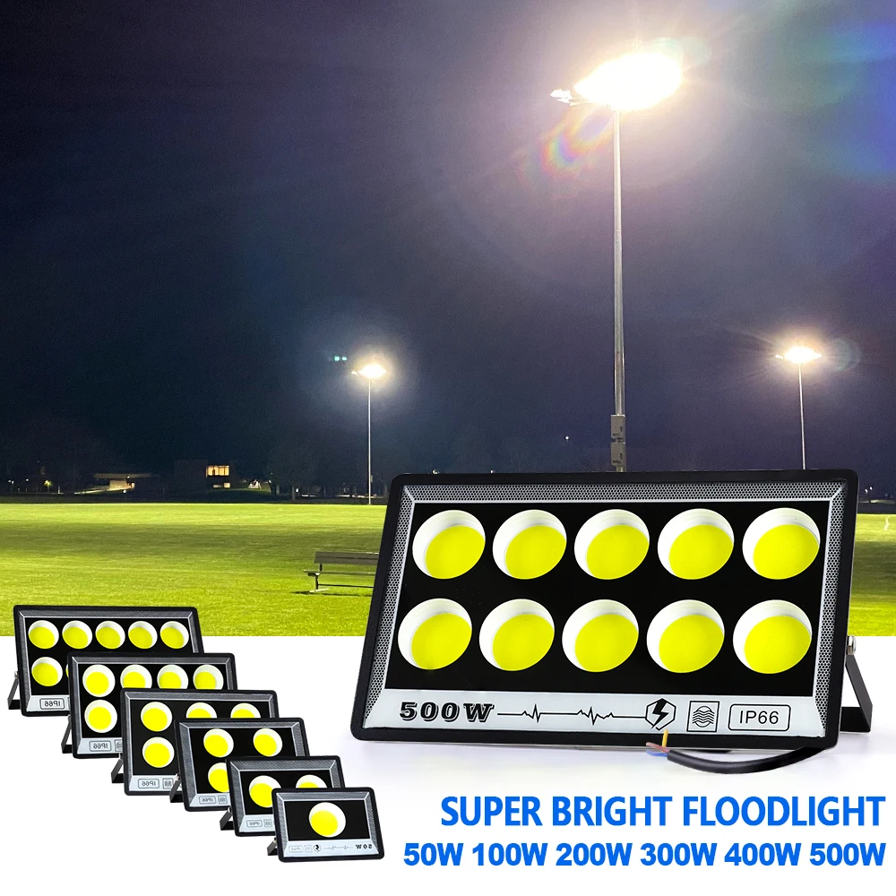 LED Floodlight 50W 100W 200W 300W 400W 500W 220V Spotlight IP65 Waterproof Lamp Led Outdoor Flood Light Garden Street Lamp